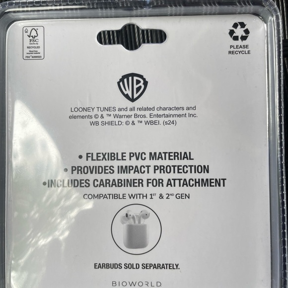 Warner Bros. Taz Brown AirPods Cover,case for AirPods 1&2 genaeration, - Picture 8 of 15